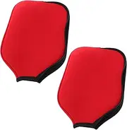 Outanaya 2pcs Pickle Racket Cover Paddle Storage Case Cover Table Tennis Paddle Cases Racquet Protector Racket Carry Bag Racquet Holder Bat Sleeve Neoprene Red