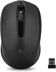 Rii RF 2.4 GHz Wireless Optical Mouse Included Wireless USB Dongle Black