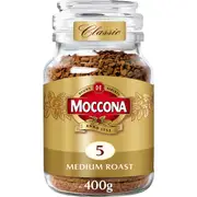 Moccona Freeze Dried Instant Coffee Classic Medium Roast 400g
