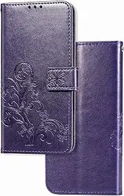 [YukeTop] Case for Oppo A57 5G, PU Leather Flip Folio Wallet Cover, with Card Slots, Case Cover for Oppo A57 5G.(Purple)