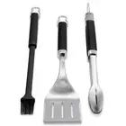 Weber Stainless Steel BBQ 3-PieceTool Set - Tongs, Spatula, Basting Brush