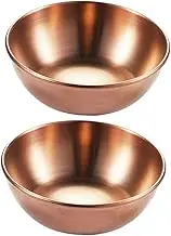 Zerodeko 2pcs Stainless Steel Plate Seasoning Bowl Miniature Sauce and Condiment Dishes for Home or Restaurant