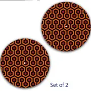 Set of 2 Overlook Hotel Carpet Slipmat Turntable 12" Scratch Pad Slip Mat DJ x2