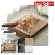 Soft Plush Orthopedic Dog Bed for Large Dogs - Easy-Clean Waterproof Design