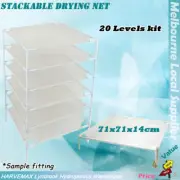 20xLarge Top Up Herb Mesh Drying Net Rack Plant Flower Bud Stackable Dryer Tray