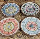 Crate and Barrel Melamine Plates Set of 4 Pc Designs 8" Salad Plates Brand New