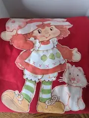 Red Strawberry Shortcake Oversized Sweat Shirt Women Medium