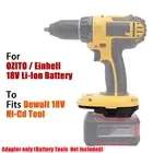 1pc Adapter For Ozito/Einhell 18V Li-Ion Battery To For Dewalt 18V Ni-Cd Tool