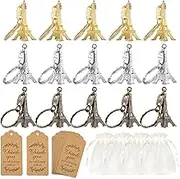 15 Sets Paris Party Favors Eiffel Tower Shape Keyring Retro Adornment French Souvenirs Keychains French Theme Party A Day in Paris Party Parisian Tea Garden Party Supplies for Girl Women Birthday Gift
