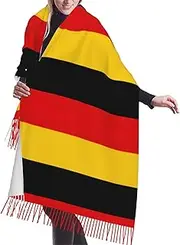 [DRTGEDS] German Flag Scarfs For Women Fall Winter Scarves Pashmina Shawls And Wraps For All Season Christmas Gift
