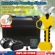 Cordless Brushless 50mm Pruning Shears Scissor Secateur Battery For Makita 18V
