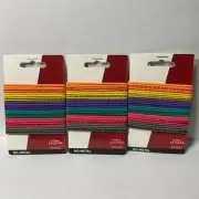 Vidal Sassoon Hair Ties Ponytail Holders Thin No Metal Bright Colors Orange Pink