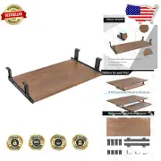Adjustable Height Wooden Keyboard Drawer Tray - Extra Wide Under Desk Solution