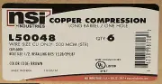 BOX OF 6 NSI INDUSTRIES L50048 BROWN Copper Compression Crimp ON Lug Wire