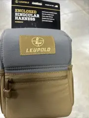 Leupold Magnetic Enclosed Binocular Harness, Tan/Grey, 185628. FREE SHIPPING