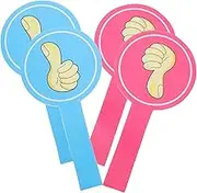 Veemoon 4pcs Classroom Judging Paddles Reusable Thumb Up Down Voting Boards for Teachers Board Voting Supplies for School Activities and Events