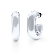 Bevilles Large Chunky Earrings in Sterling Silver Stud