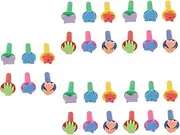 5sets Brush Paint Sponges Sponge Stick Paint Brushes for Face Painting Kits for Finger Painting Sponge Face Paint Sponges Paints for 6pcs*5