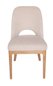 SK Designer Living Maribel Boucle Dining Chair - Natural Legs