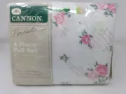 Vintage Cannon Percale Full Sheet Set - Victorian Rose - NIP