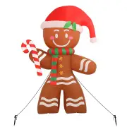 NNEOBA 2.2m LED-Lit Gingerbread Man Inflatable