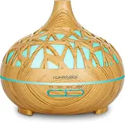 YumKubis Essential Oil Diffuser, 500ML Aromatherapy Diffuser with 14 Colors Night Light & 4 Timers, Ultrasonic Aroma Diffuser for Large Room, Up to 24 Hours