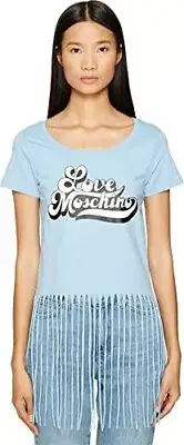 MSRP $180 NWT Love Moschino Women's Fringe Crop Top Size 4