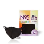 台灣製造藍鷹牌N95時尚黑成人5層3D立體型醫用口罩~附發票~