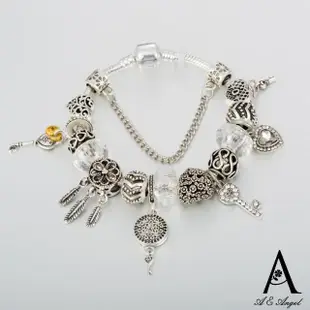 【ANGEL】補夢網之鑰DIY串珠水晶手鍊(白色尺寸可選)