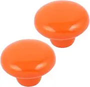 Ceramic Knob,Cabinet,Furniture Pull Handles,Door Pull,Drawer Pull Handle,Cabinet Wardrobe Drawer Door 33mm Dia Round Ceramic Knobs Pull Orange 2pcs