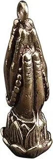 [AUTSUPPL] Decorative Buddha Hand Pendant Creative Brass Ornament for DIY Crafts Compact Buddha Hand Charm for Keychains Backpacks and Handbags Unique Present Choice for Craft Enthusiasts