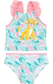 Disney Lion King ☆ Simba Toddler Girls' 2-Piece Tankini Swimsuit ☆ Size 2T