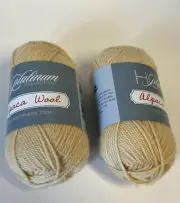 2 new skeins Herrschners HC Platinum Collection Alpaca Wool yarn