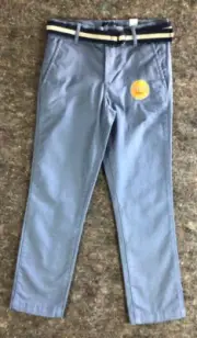 Children's Place Boys Size 7 Light Blue Dress Casual Pants with Belt