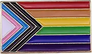 [AOTEMAN] Progress Pride Flag LGBTQ Lapel Pin - LGBT Ally Badge Equivalent Gay Lesbian Bisexual Transgender Support Rainbow Brooch, grün