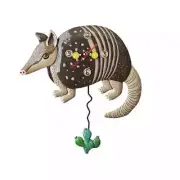 ALLEN DESIGN WALL CLOCK FUN "ARLO THE ARMADILLO CLOCK 6012448