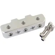 Aeroflow Pressure Sensor Block Silver 9 X 1/8" Npt Port Mount Log - AF456-03S
