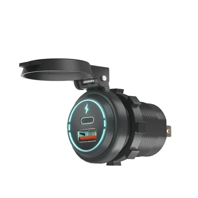 Fast Car Charger Adapter USB Type C Dual Port Charging Socket For Cell Phone GPS (for: Opel)