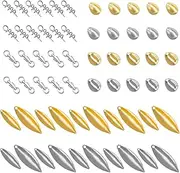 30Pcs Fishing Spoon Spinner Blades Bulk Set for Fishing Lures, Silver and Gold Deep Cup Spoons Easy Spin Spinner Bait Walleye Rig Making Kit for Freshwater Saltwater Fishing Tackle