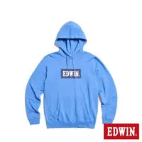 在飛比找momo購物網優惠-【EDWIN】男裝 立體波紋連帽長袖T恤(水藍色)