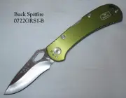New BUCK 0722GRS1-B Spitfire Green Locking Folding Plain Edge Knife with Clip