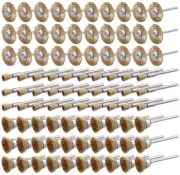 30PC 3mm Shank Brass Wire Brush Brushes Wheel Dremel Rotary Tool Accessories Set