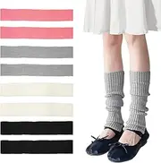 [UILYNIU] 4 Pairs Leg Warmers, Knitted Leg Warmers for Women Girls, Winter Boot Cuffs Warm Knee Warmers, Warm Long Boot Socks, Ankle Warmers, for Party Yoga Ballet Dance Ice Skating