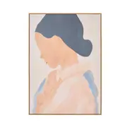 Thinking It Over Framed Canvas Print 100x140cm
