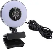 4K Webcam for PC, Auto Focus Web Cam with Light and Microphone, USB Computer Camera for Desktop