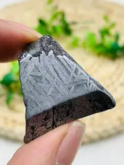 Natural Aletai Iron Meteorite Cut Slabs Etched Perfect Fusion Crust 15.7G