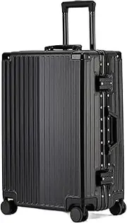 [Ｗoowayo] Carry On Luggages Suitcase Universal Hard Luggage Secure Combination Lock Suitcase 360 ° Universal Wheel Luggage Luggage Suitcases (Black 24 inch)