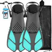 Swim Fins Snorkel Fins Snorkeling Gear Flippers for Swimming Short Diving Fin...