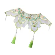 Delicate Embroidered Flower Pattern False Collar Lace Sewing Applique for Woman