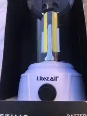 LitezAll 2000 Lumen COB LED Camping Lantern Powered by 4 D Cell Batteries